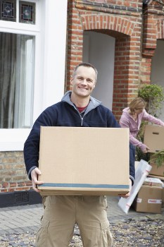 Removal team planning a move in Carshalton residential street