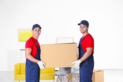 Packed boxes and furniture ready for house removals
