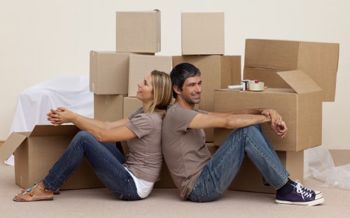 Furniture being loaded for removals near Carshalton properties
