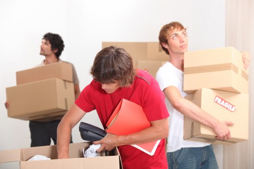 Local moving truck handling a residential move in Carshalton