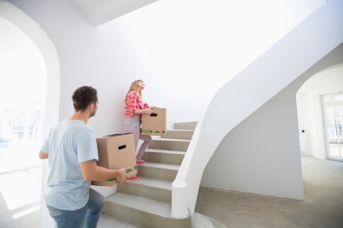 Careful loading of household items for a local move
