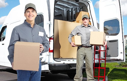 Van loaded with furniture for a Carshalton moving job