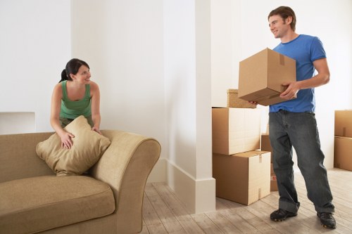 Moving team preparing items for a Carshalton house or office relocation